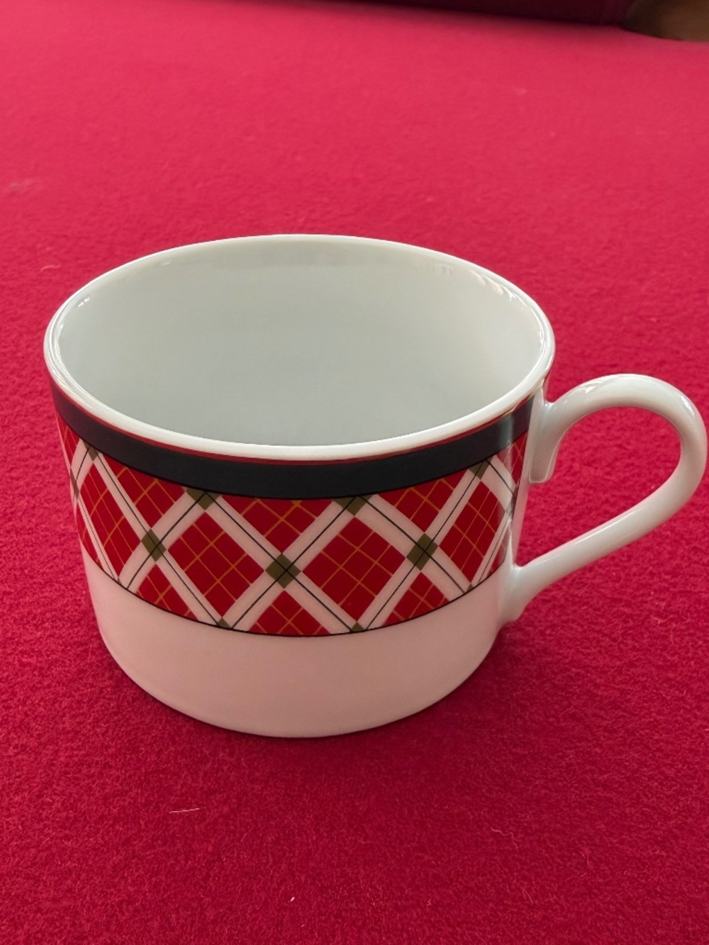 VTG Gibson Windsor Christmas Plaid (Replacement) Flat Cup (no saucer) - MINT